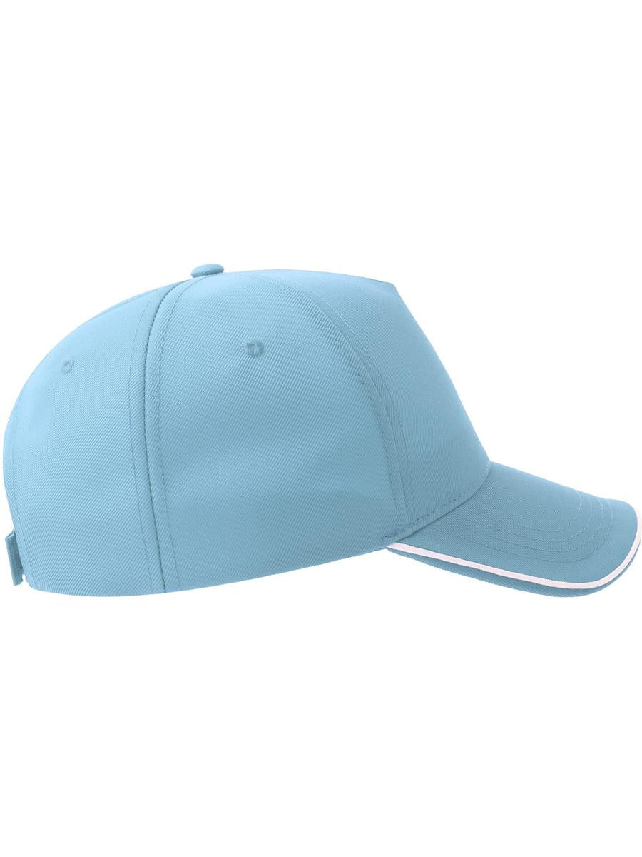 Recy Five Piping 5 Panel Structured Mid Profile Curved Visor Recycled Cap