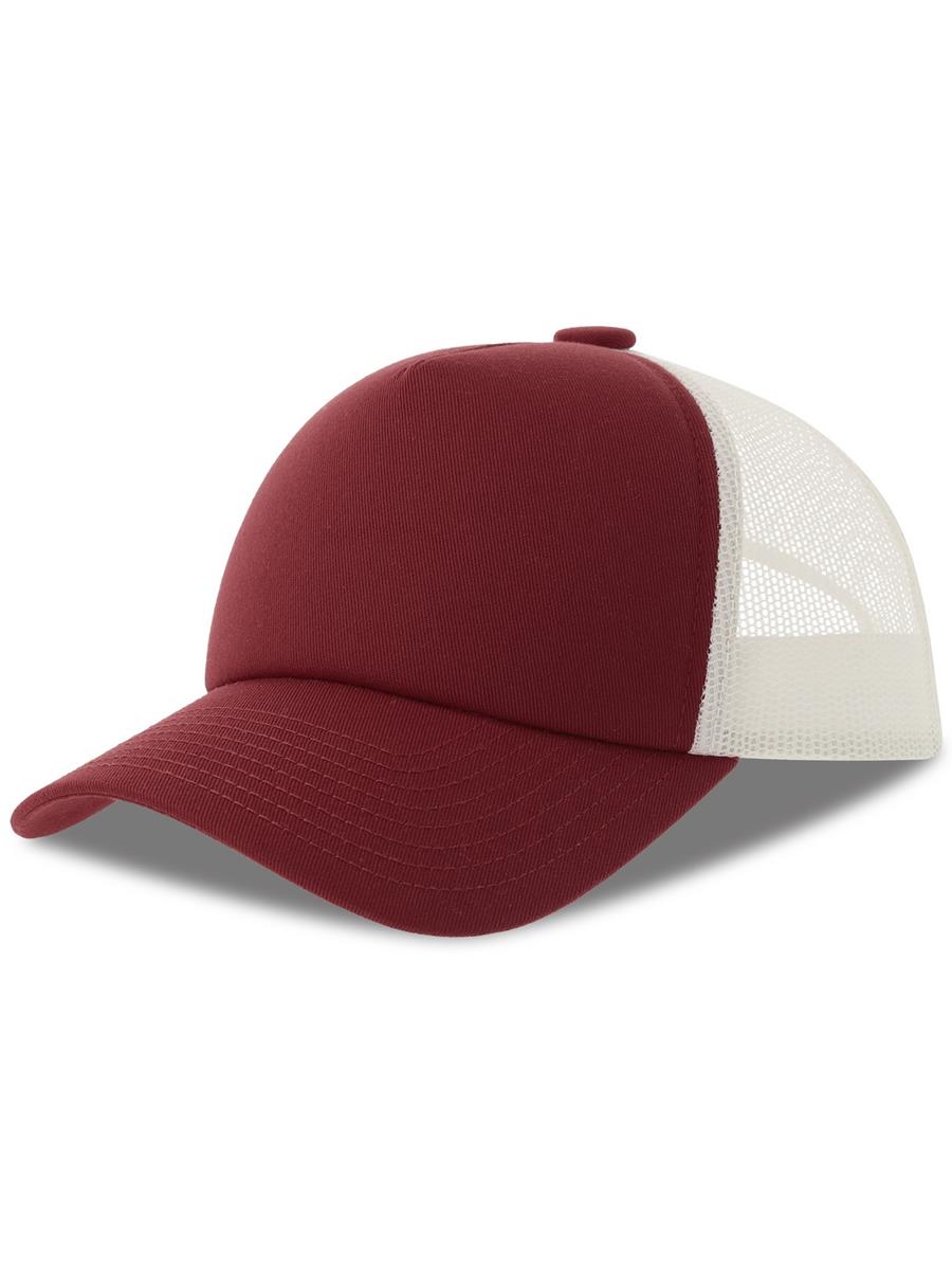Record S 5 Panel Structured High Profile Mid Visor Recycled Trucker Cap