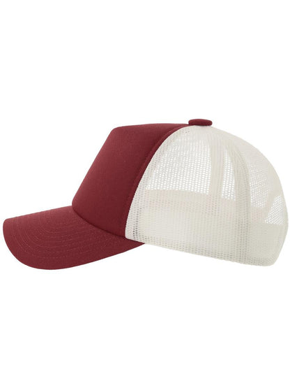 Record S 5 Panel Structured High Profile Mid Visor Recycled Trucker Cap