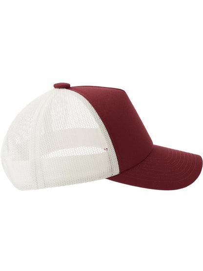 Record S 5 Panel Structured High Profile Mid Visor Recycled Trucker Cap