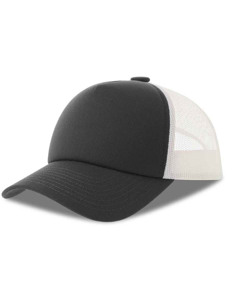 Record S 5 Panel Structured High Profile Mid Visor Recycled Trucker Cap