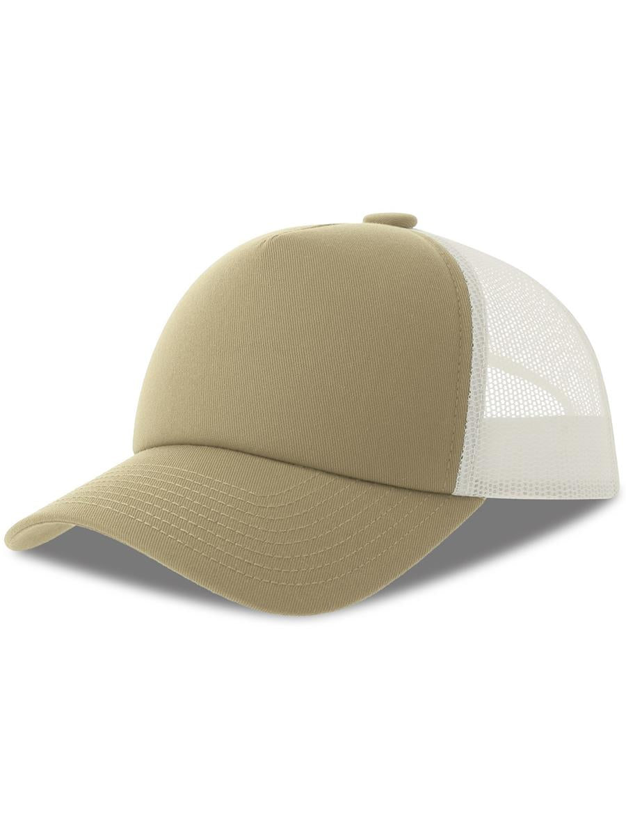 Record S 5 Panel Structured High Profile Mid Visor Recycled Trucker Cap