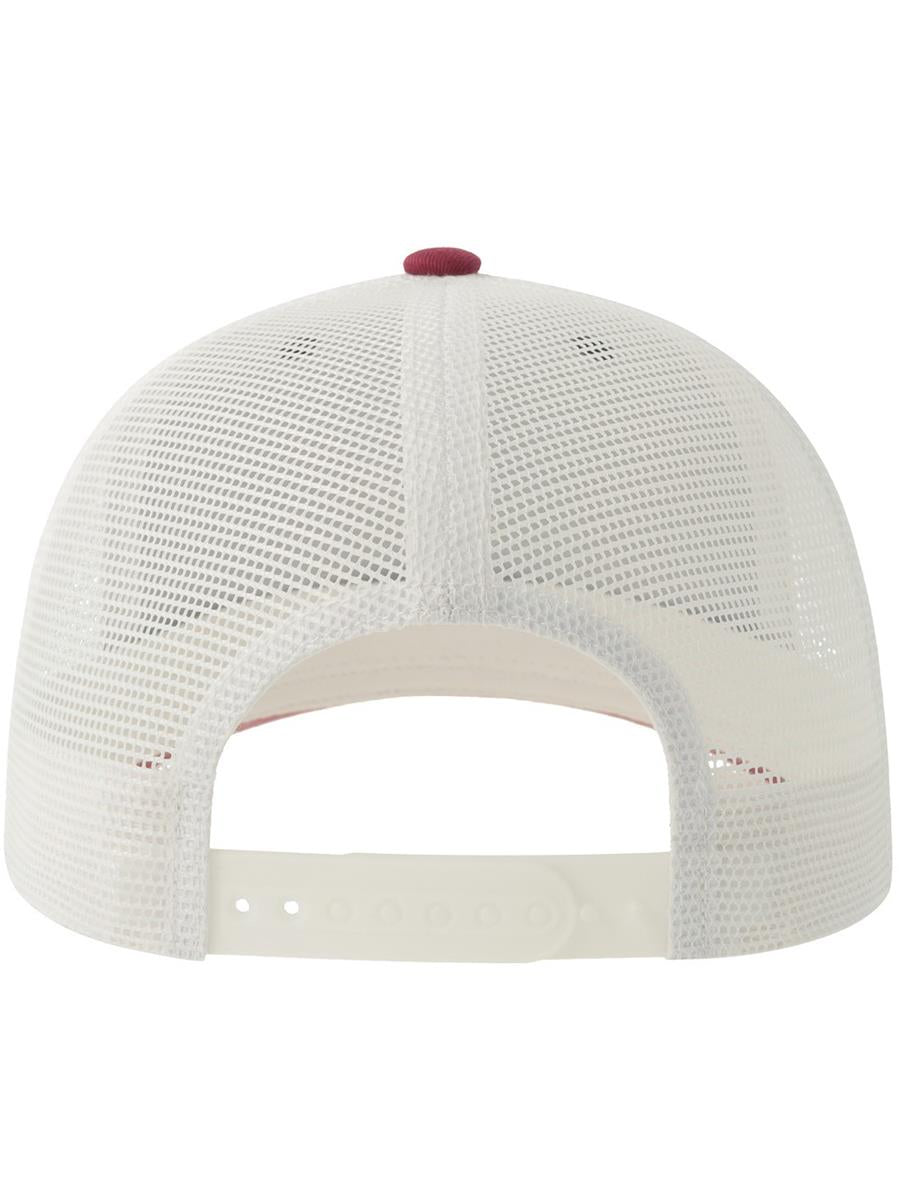 Sonic S 6 Panel Structured Mid Profile Mid Visor Contrast Organic Trucker Cap | ACSONS — Navy/Cardinal/White extra [ABS-COLOUR:ACSONS:NVCB]