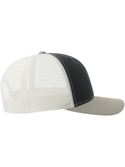 Sonic S 6 Panel Structured Mid Profile Mid Visor Contrast Organic Trucker Cap | ACSONS — Navy/Grey/White extra [ABS-COLOUR:ACSONS:NVGB]