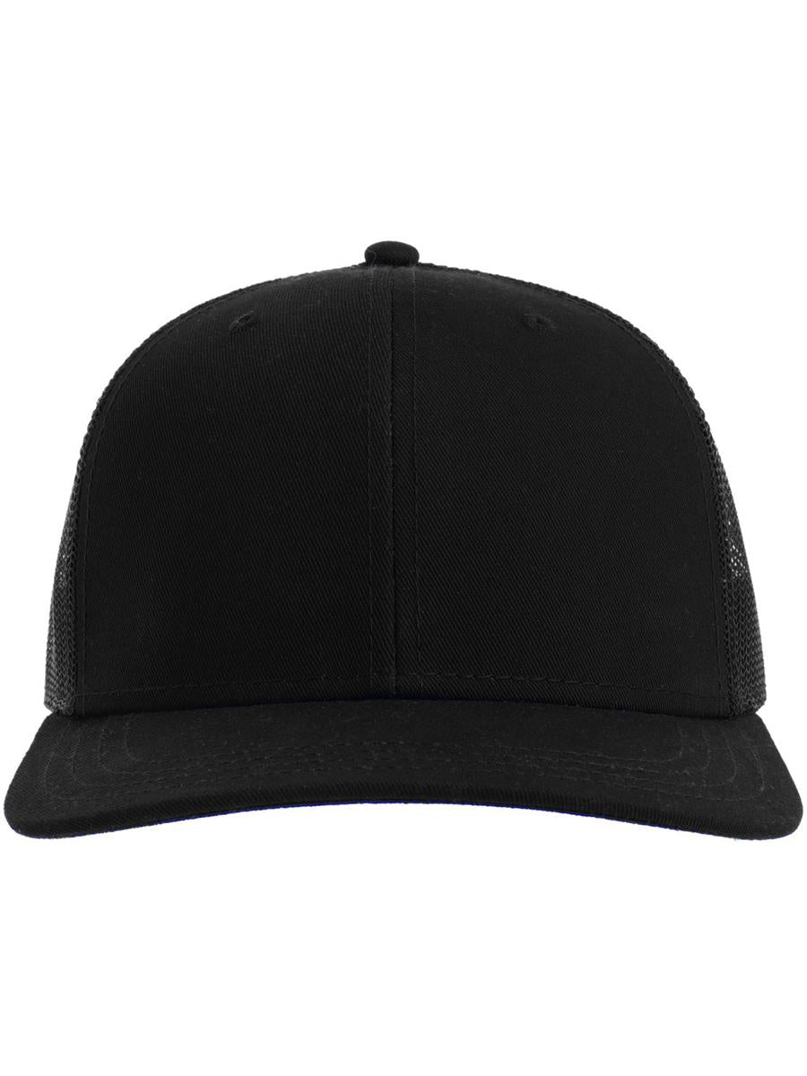 Sonic S 6 Panel Structured Mid Profile Mid Visor Contrast Organic Trucker Cap | ACSONS — Black/Black extra [ABS-COLOUR:ACSONS:NRNR]