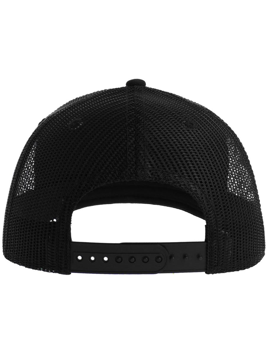 Sonic S 6 Panel Structured Mid Profile Mid Visor Contrast Organic Trucker Cap | ACSONS — Black/Black extra [ABS-COLOUR:ACSONS:NRNR]