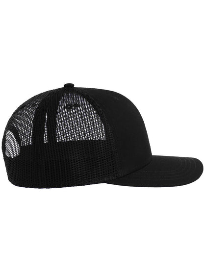 Sonic S 6 Panel Structured Mid Profile Mid Visor Contrast Organic Trucker Cap | ACSONS — Black/Black extra [ABS-COLOUR:ACSONS:NRNR]