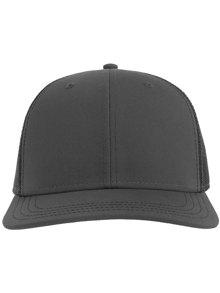 Sonic S 6 Panel Structured Mid Profile Mid Visor Contrast Organic Trucker Cap | ACSONS — Dk Grey/Black extra [ABS-COLOUR:ACSONS:GSNR]