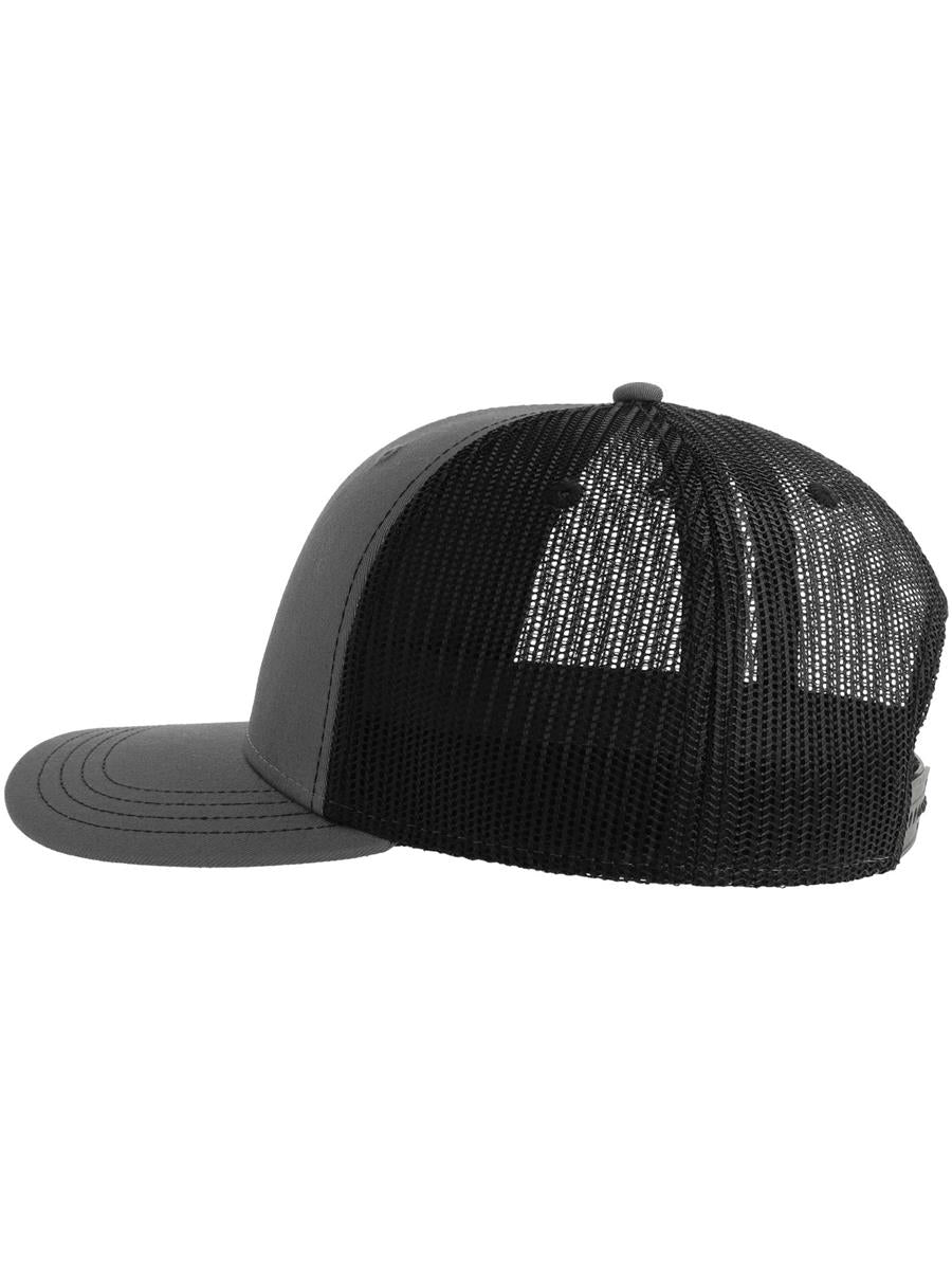 Sonic S 6 Panel Structured Mid Profile Mid Visor Contrast Organic Trucker Cap | ACSONS — Dk Grey/Black extra [ABS-COLOUR:ACSONS:GSNR]