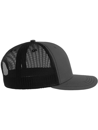 Sonic S 6 Panel Structured Mid Profile Mid Visor Contrast Organic Trucker Cap | ACSONS — Dk Grey/Black extra [ABS-COLOUR:ACSONS:GSNR]