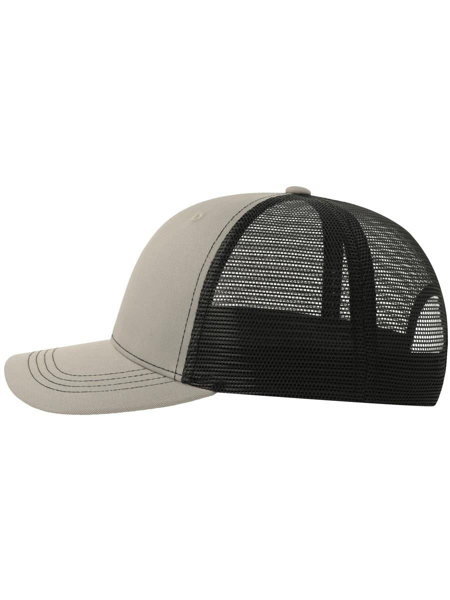 Sonic S 6 Panel Structured Mid Profile Mid Visor Contrast Organic Trucker Cap | ACSONS — Grey/Black extra [ABS-COLOUR:ACSONS:GRNR]