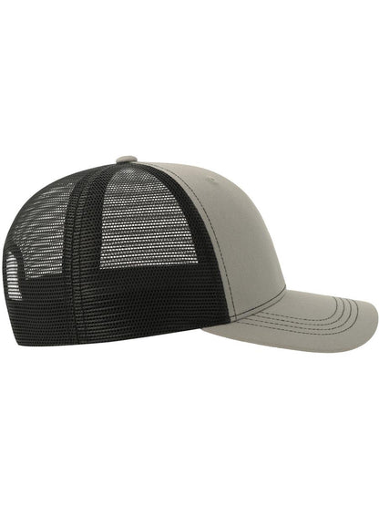 Sonic S 6 Panel Structured Mid Profile Mid Visor Contrast Organic Trucker Cap | ACSONS — Grey/Black extra [ABS-COLOUR:ACSONS:GRNR]