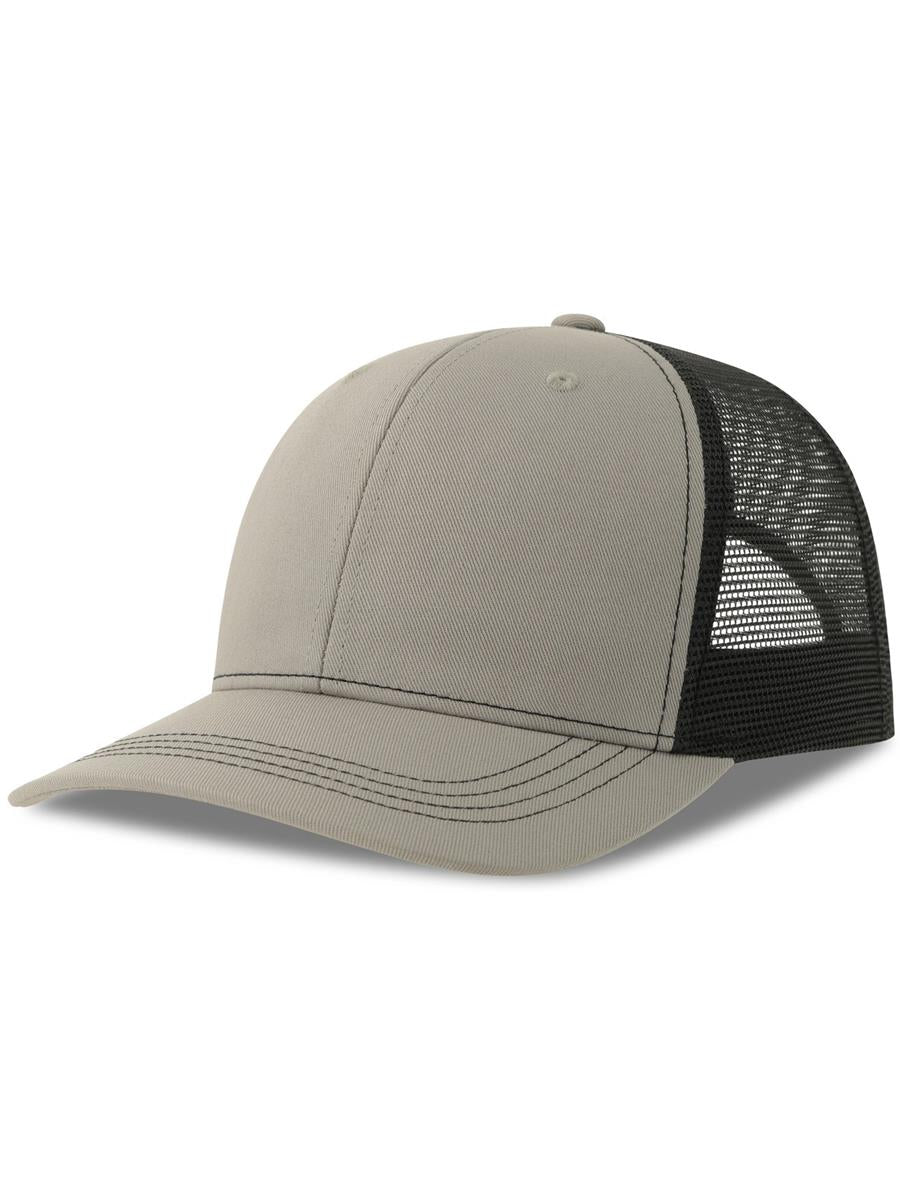 Sonic S 6 Panel Structured Mid Profile Mid Visor Contrast Organic Trucker Cap | ACSONS — Grey/Black extra [ABS-COLOUR:ACSONS:GRNR]