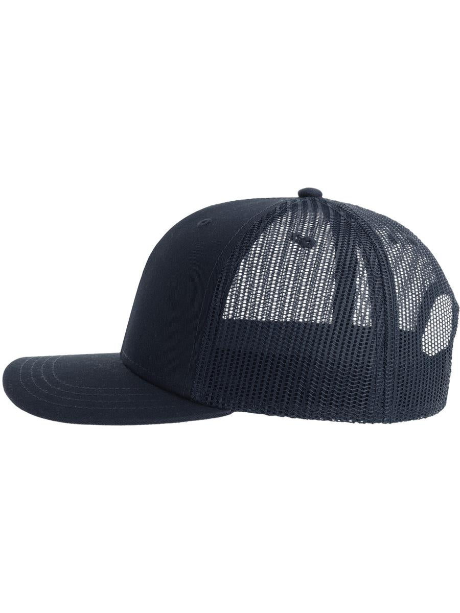 Sonic S 6 Panel Structured Mid Profile Mid Visor Contrast Organic Trucker Cap | ACSONS — Navy/Navy extra [ABS-COLOUR:ACSONS:NVNV]