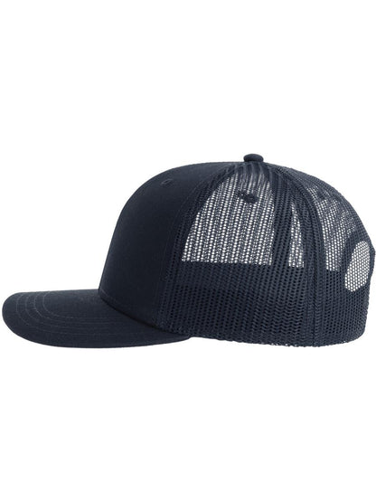 Sonic S 6 Panel Structured Mid Profile Mid Visor Contrast Organic Trucker Cap | ACSONS — Navy/Navy extra [ABS-COLOUR:ACSONS:NVNV]