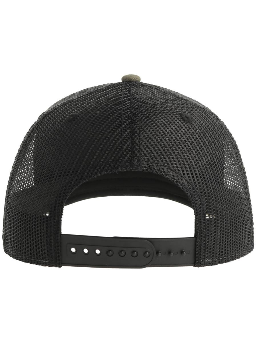 Sonic S 6 Panel Structured Mid Profile Mid Visor Contrast Organic Trucker Cap | ACSONS — Olive/Black extra [ABS-COLOUR:ACSONS:OLNR]