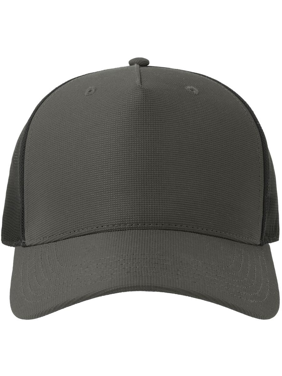 Dempo 5 Panel Unstructured Mid Profile Mid Visor Textured Stretch Recycled Trucker Cap