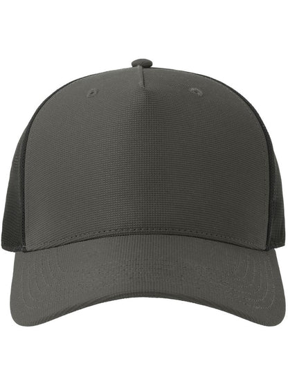 Dempo 5 Panel Unstructured Mid Profile Mid Visor Textured Stretch Recycled Trucker Cap