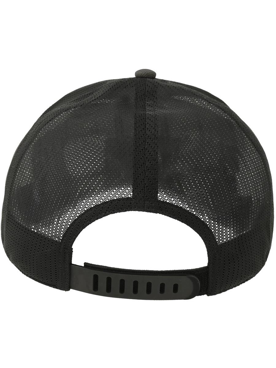 Dempo 5 Panel Unstructured Mid Profile Mid Visor Textured Stretch Recycled Trucker Cap