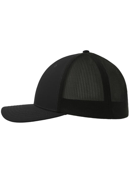 Nila 6 Panel Structured Low Profile Mid Visor Stretch Fully Closed Recycled Trucker Cap