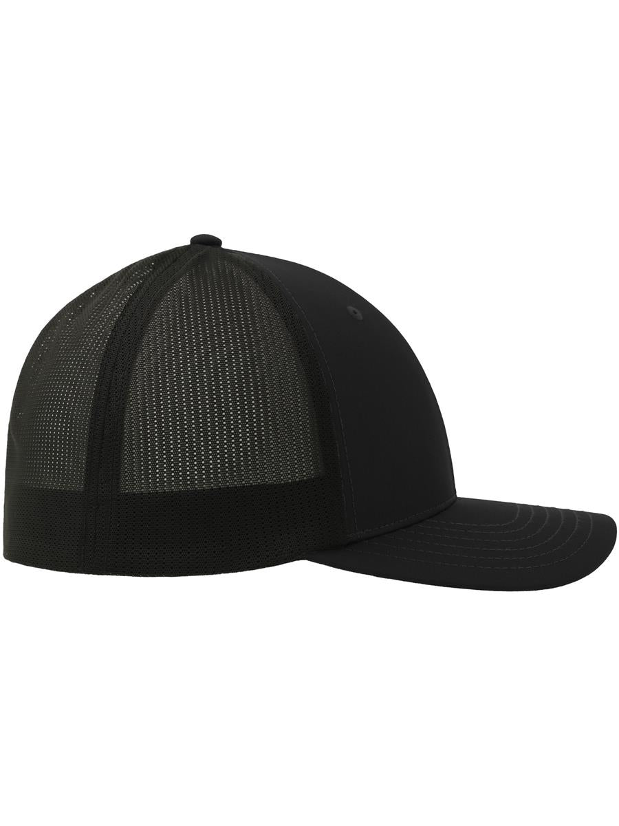 Nila 6 Panel Structured Low Profile Mid Visor Stretch Fully Closed Recycled Trucker Cap
