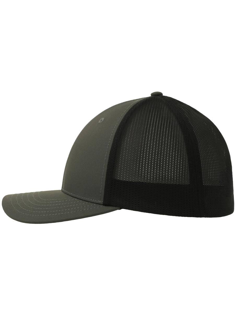 Nila 6 Panel Structured Low Profile Mid Visor Stretch Fully Closed Recycled Trucker Cap