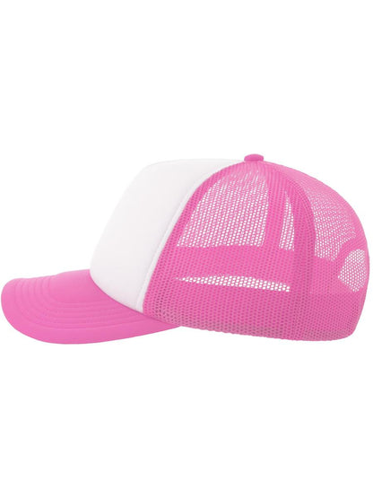Rapper S 5 Panel Structured Foam Mid Profile Curved Visor Recycled Trucker Cap