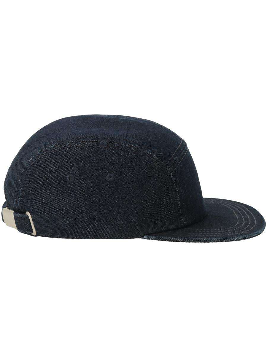 Ruby 5 Panel Unstructured Low Profile Flat Visor Denim Recycled Camper Cap
