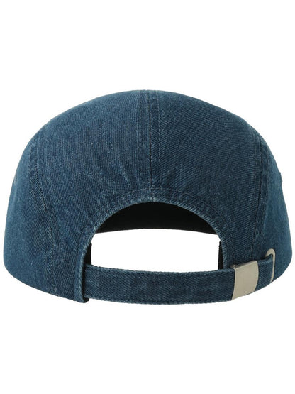 Ruby 5 Panel Unstructured Low Profile Flat Visor Denim Recycled Camper Cap