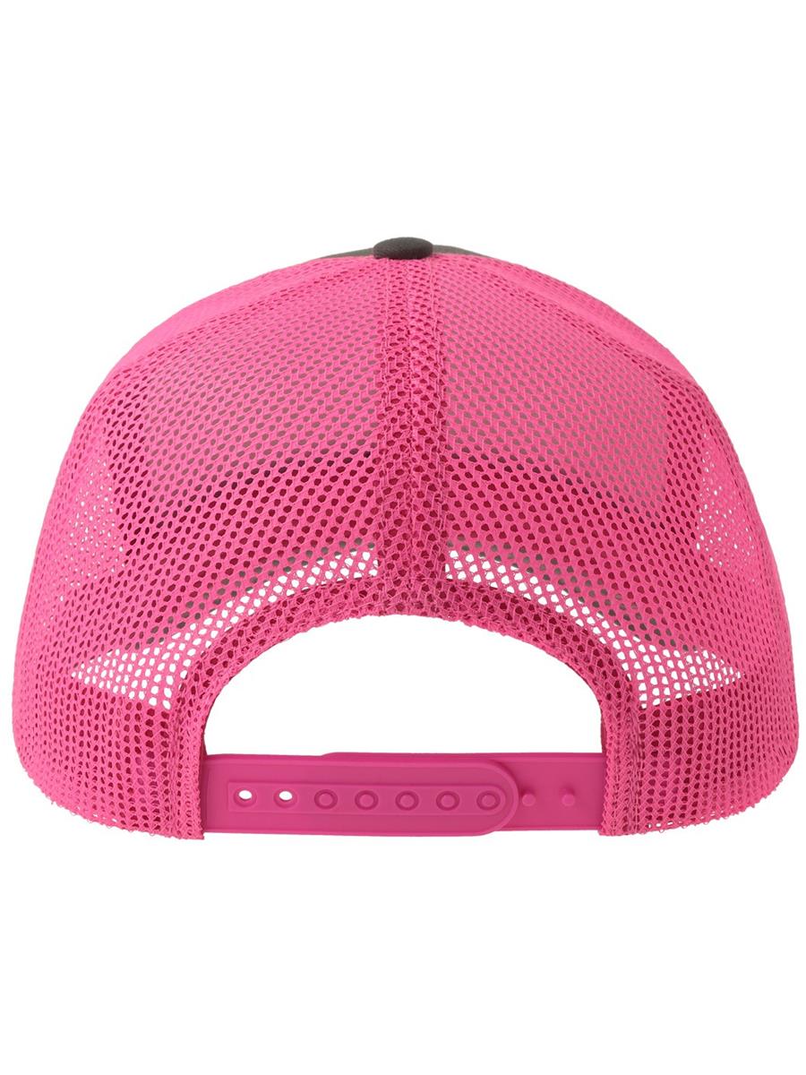 Sonic S 6 Panel Structured Mid Profile Mid Visor Contrast Organic Trucker Cap | ACSONS — Dark Grey/Fuchsia Fluo extra [ABS-COLOUR:ACSONS:GSFF]