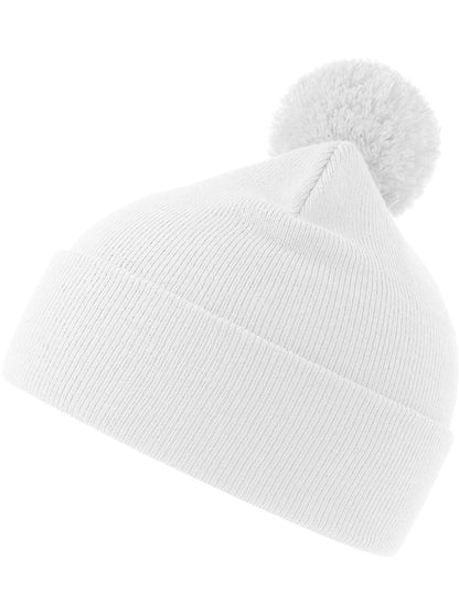 Wind S Pompom Recycled Beanie Double Skin Cuffed