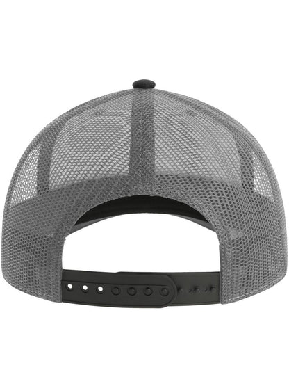 Zion Recycled Trucker 5 Panel Cap | ACZIOC — Black/Dark Grey extra [ABS-COLOUR:ACZIOC:NRGS]