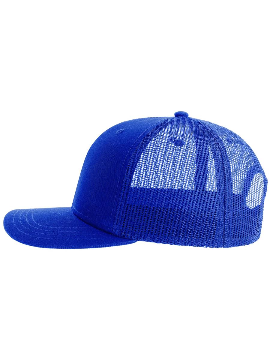 Sonic S 6 Panel Structured Mid Profile Mid Visor Contrast Organic Trucker Cap | ACSONS — Royal/Royal extra [ABS-COLOUR:ACSONS:RYRY]