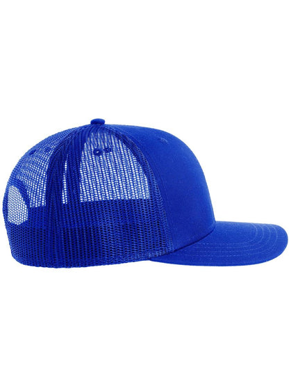 Sonic S 6 Panel Structured Mid Profile Mid Visor Contrast Organic Trucker Cap | ACSONS — Royal/Royal extra [ABS-COLOUR:ACSONS:RYRY]