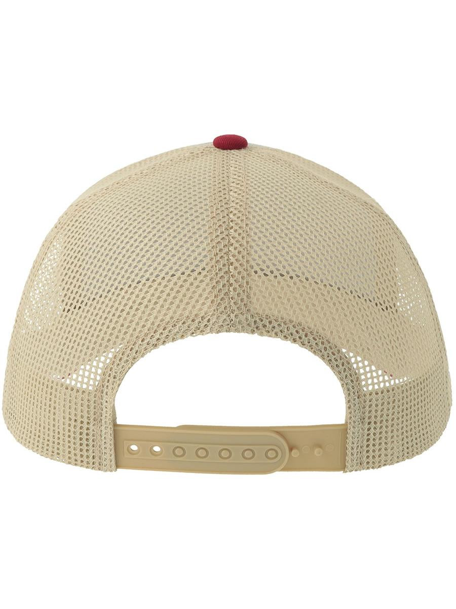 Sonic S 6 Panel Structured Mid Profile Mid Visor Contrast Organic Trucker Cap | ACSONS — Grey/Cardinal/Stone extra [ABS-COLOUR:ACSONS:GCAS]